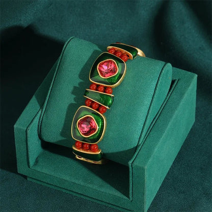 Crimson Noel Elegance Bracelet - Voisson