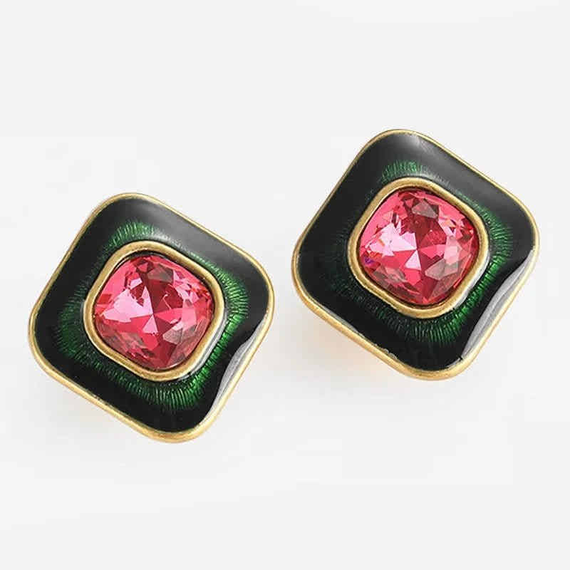 Crimson Noel Elegance Earrings - Voisson