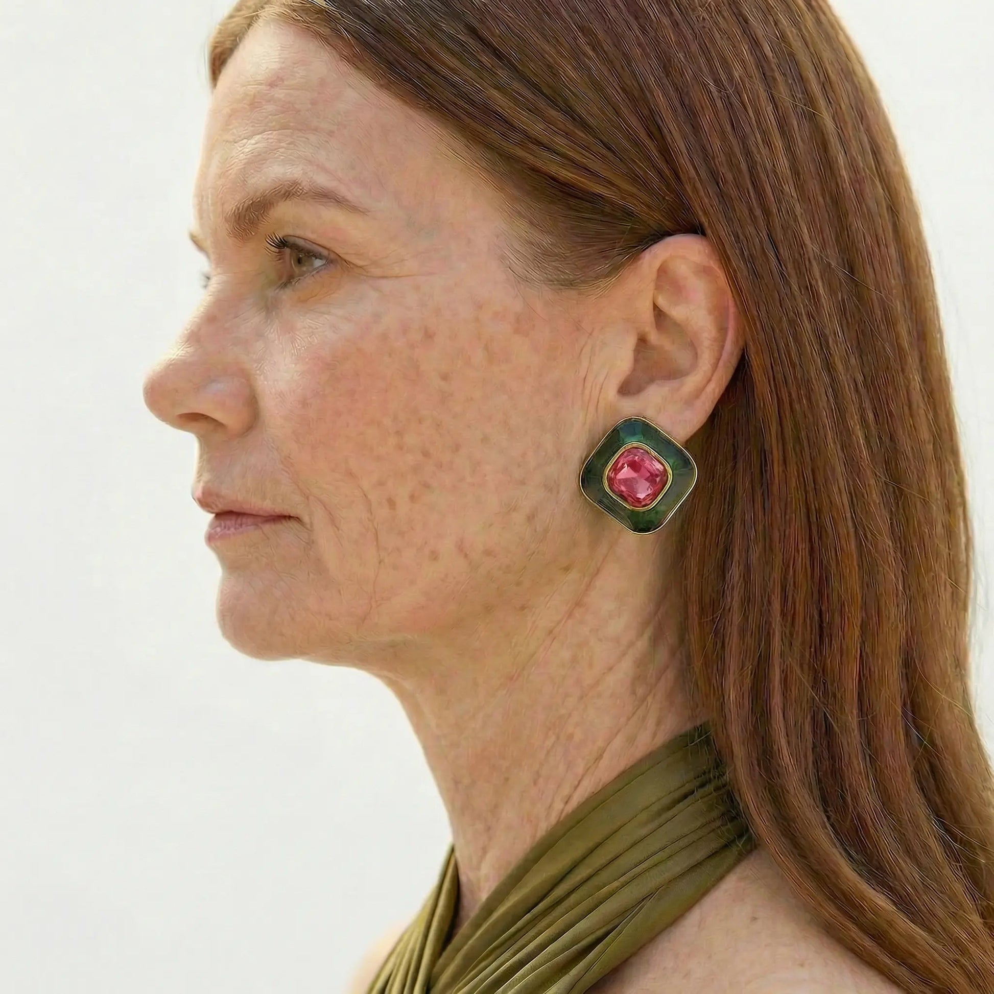 Crimson Noel Elegance Earrings - Voisson