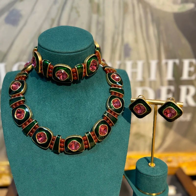 Crimson Noel Elegance Earrings - Voisson