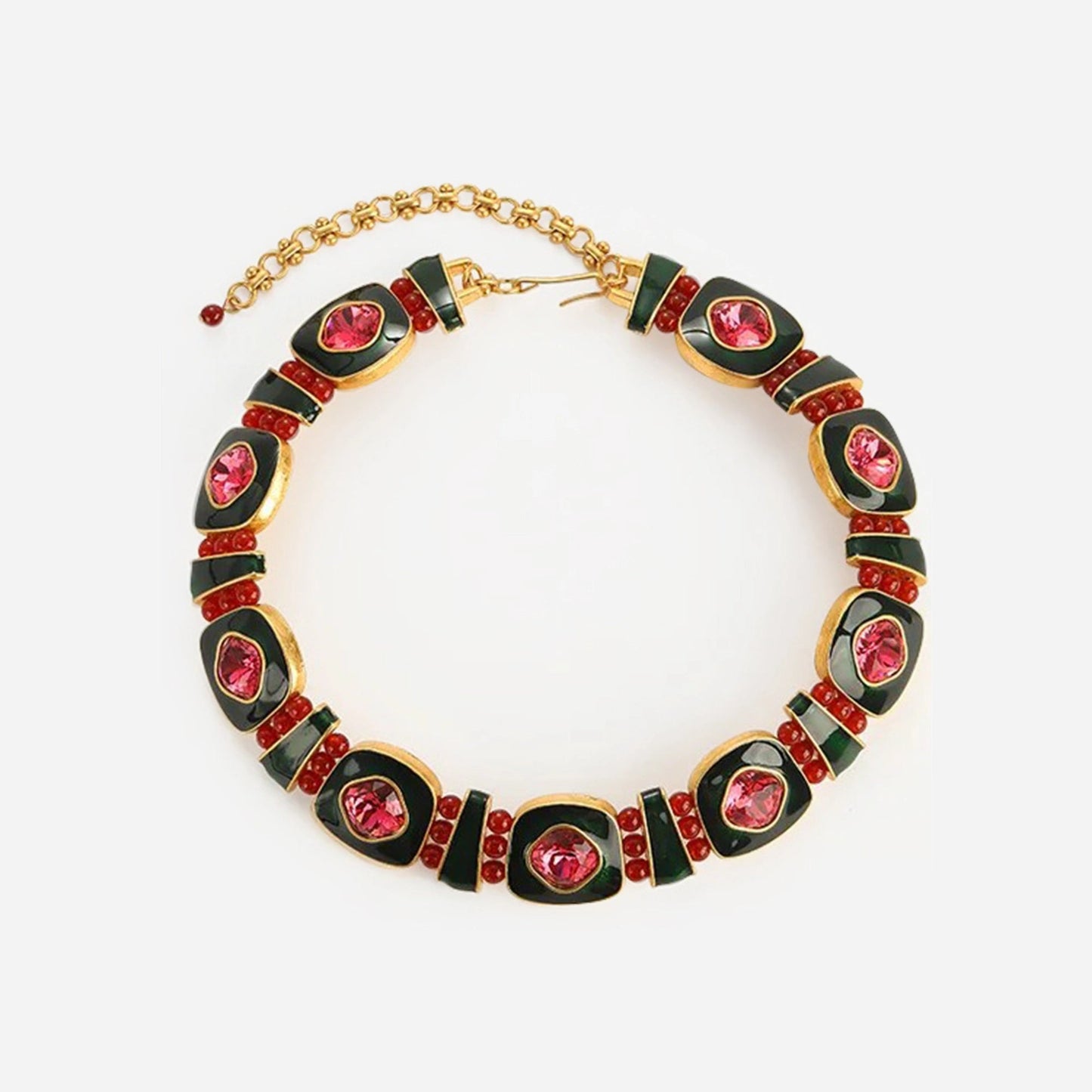 Crimson Noel Elegance Necklace - Voisson
