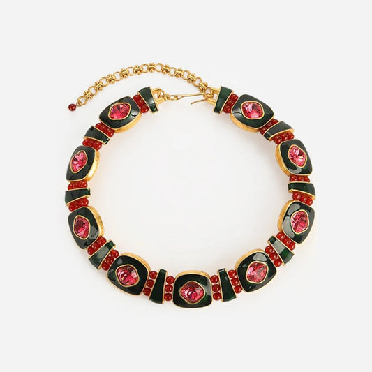 Crimson Noel Elegance Necklace - Voisson