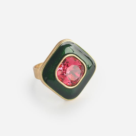 Crimson Noel Elegance Ring - Voisson