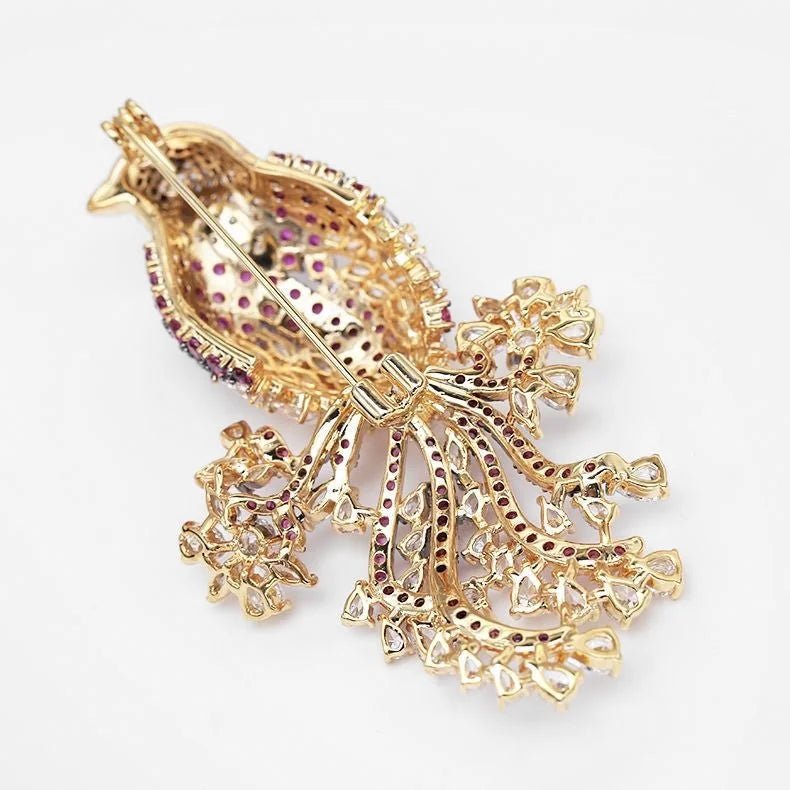 Crowned Songbird Brooch - Voisson