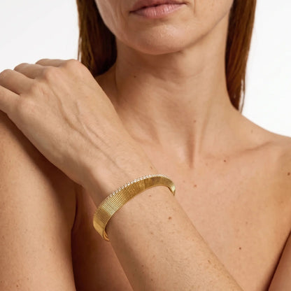 Crystal Arc Cuff Bracelet - Voisson