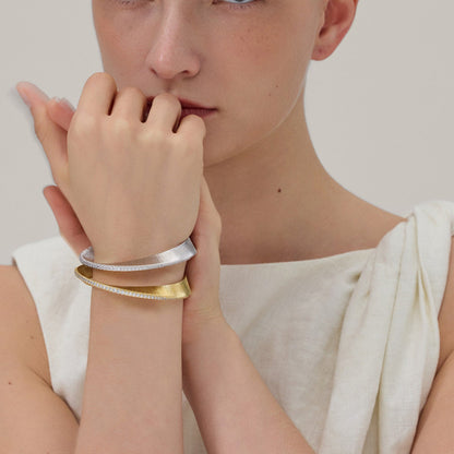 Crystal Arc Cuff Bracelet - Voisson