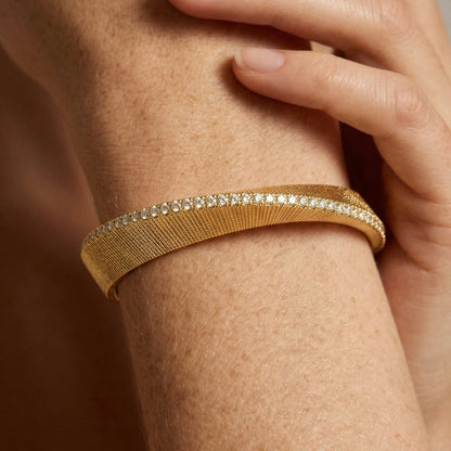 Crystal Arc Cuff Bracelet - Voisson