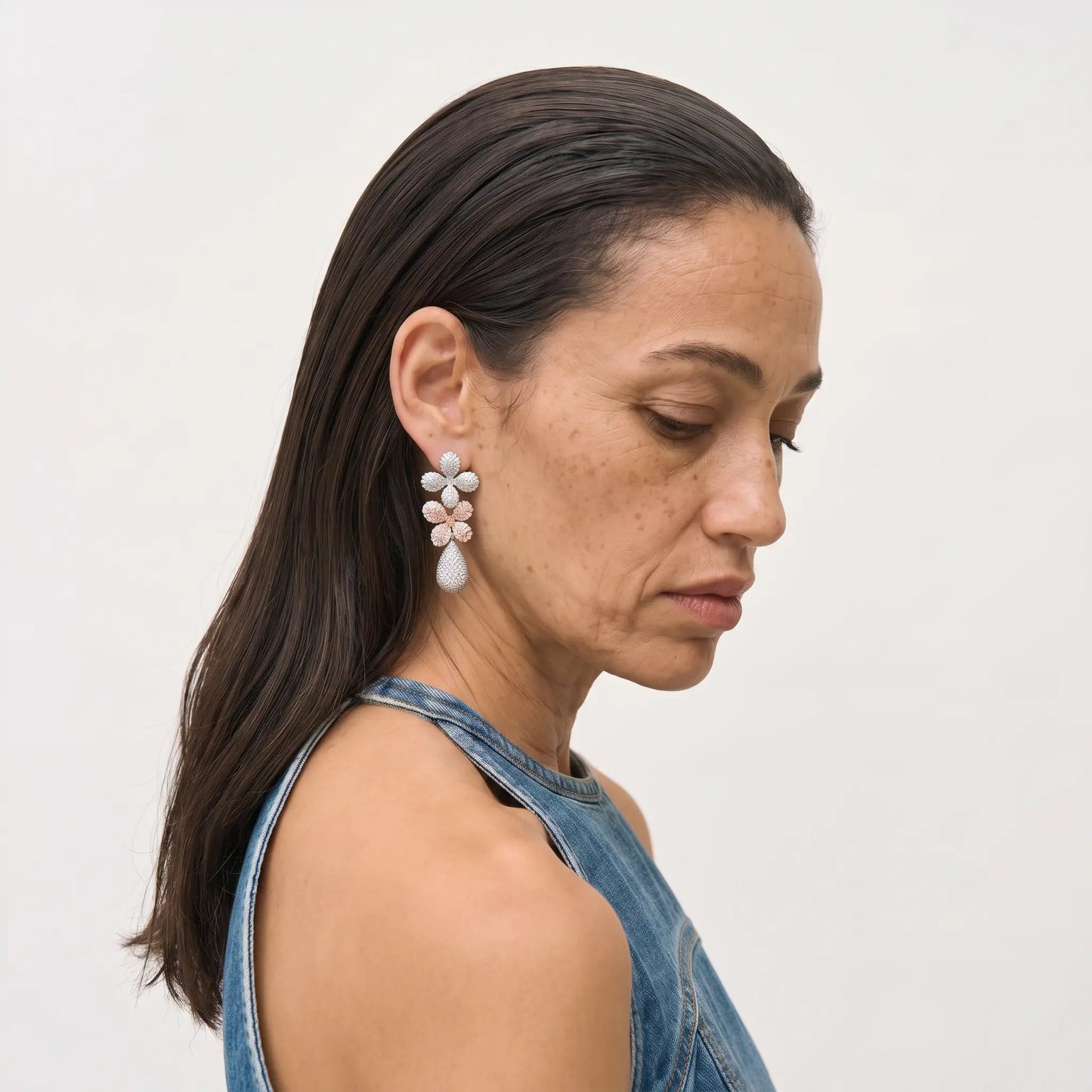 Crystal Blossom Drop Earrings - Voisson