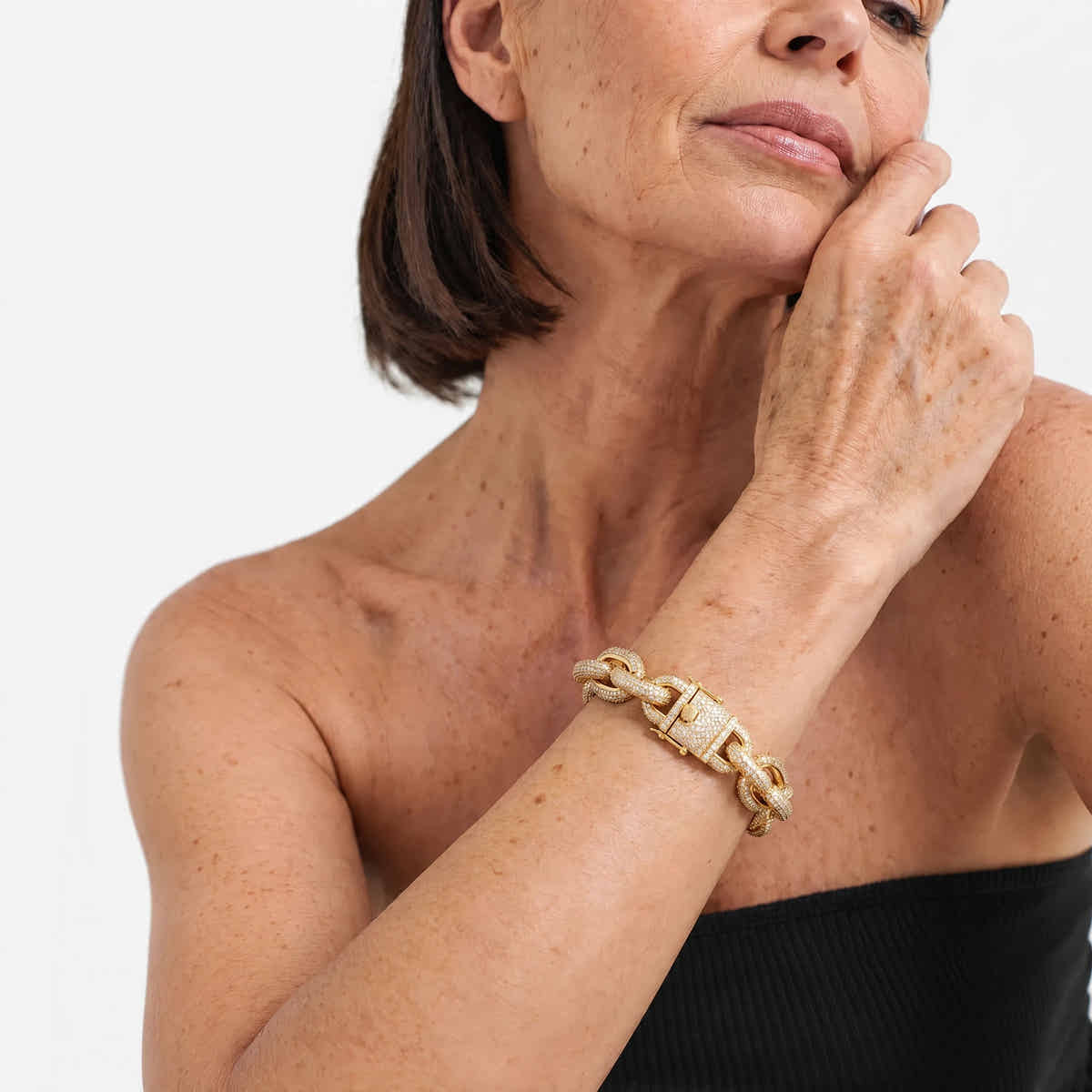 Crystal Curb Bracelet - Voisson