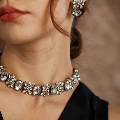 Crystal Garden Collar Necklace - Voisson
