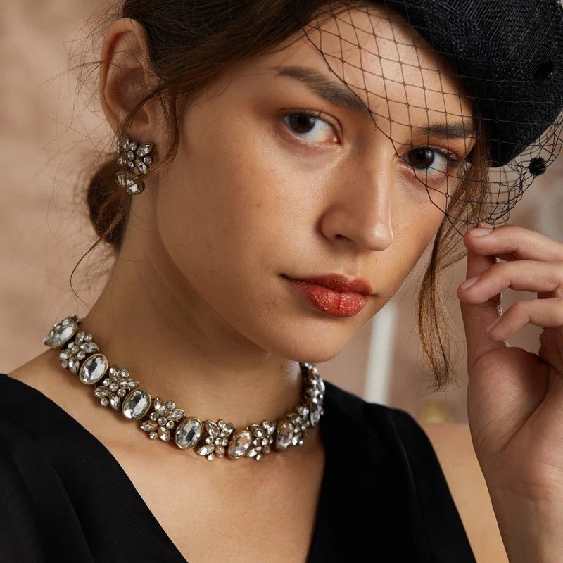 Crystal Garden Collar Necklace - Voisson