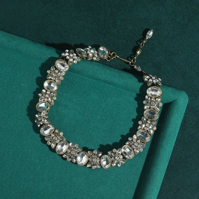Crystal Garden Collar Necklace - Voisson
