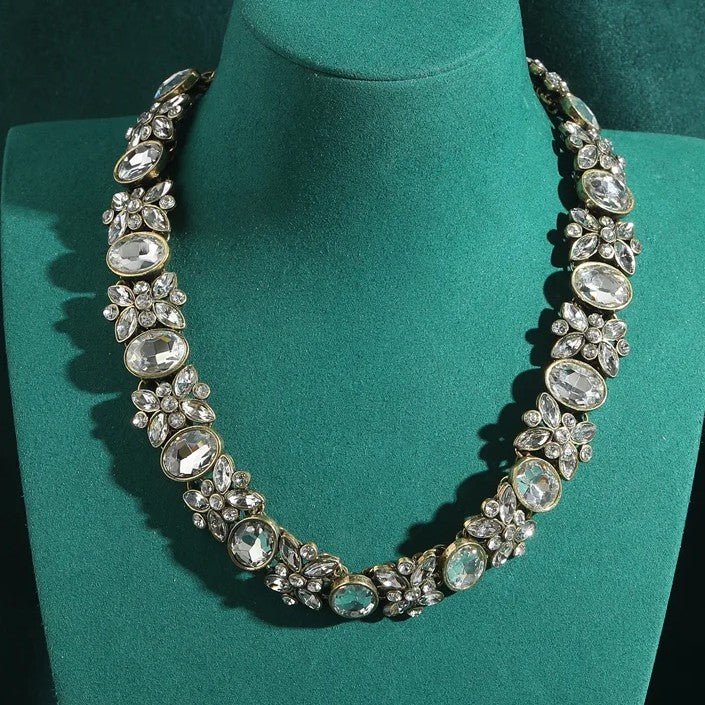 Crystal Garden Collar Necklace - Voisson