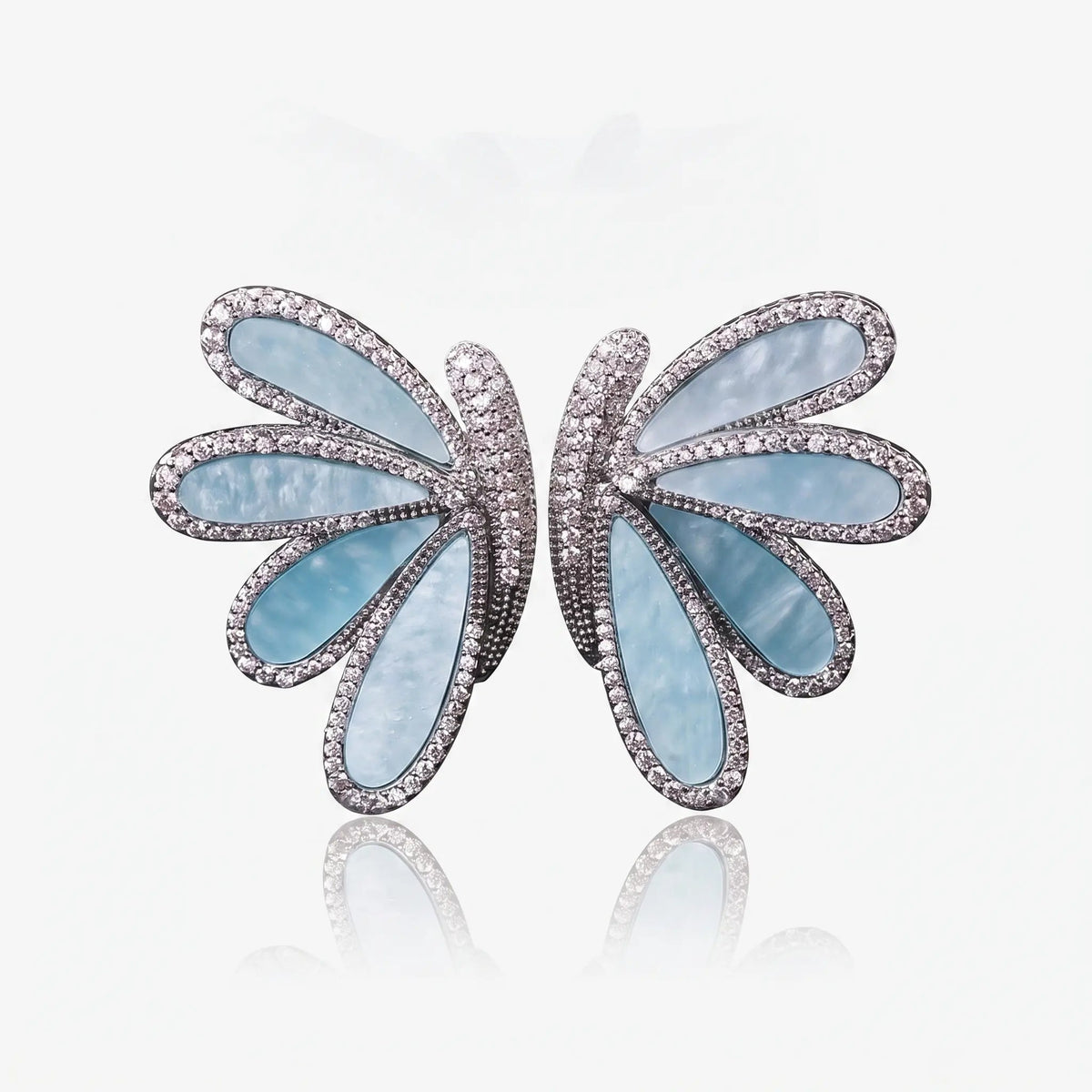 Crystal Lotus Earrings - Voisson