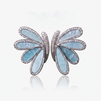 Crystal Lotus Earrings - Voisson