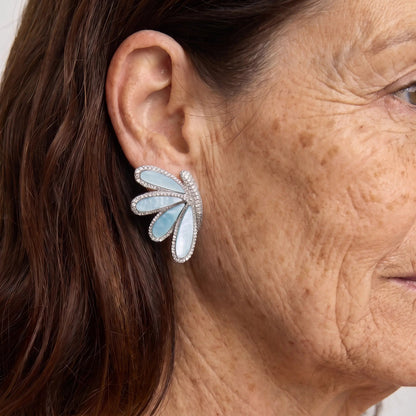 Crystal Lotus Earrings - Voisson