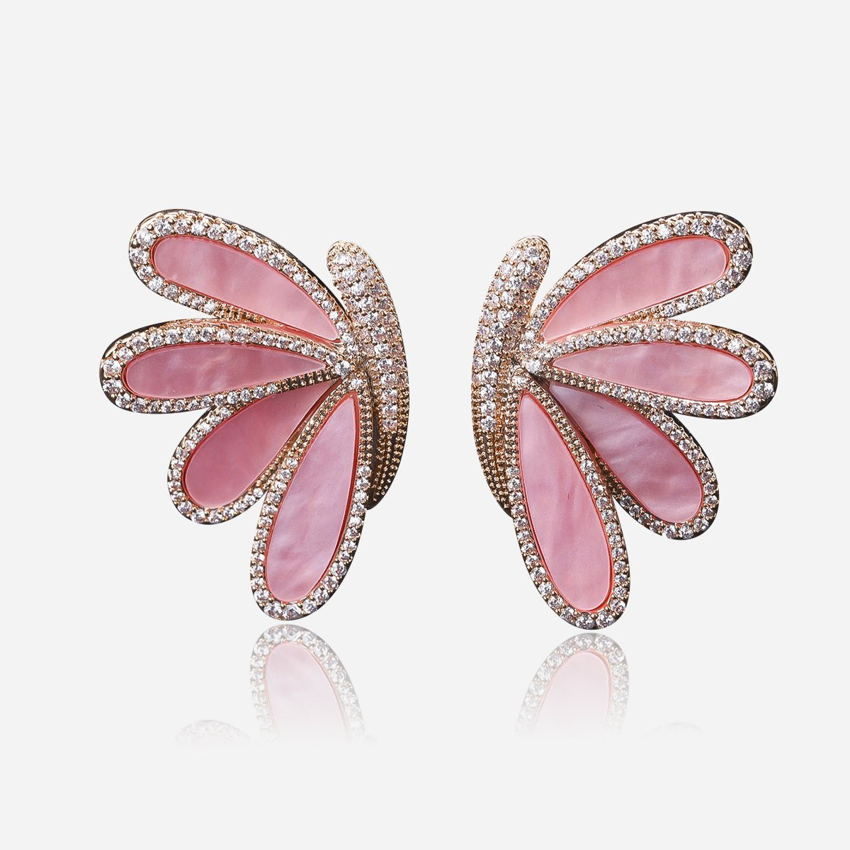 Crystal Lotus Earrings - Voisson