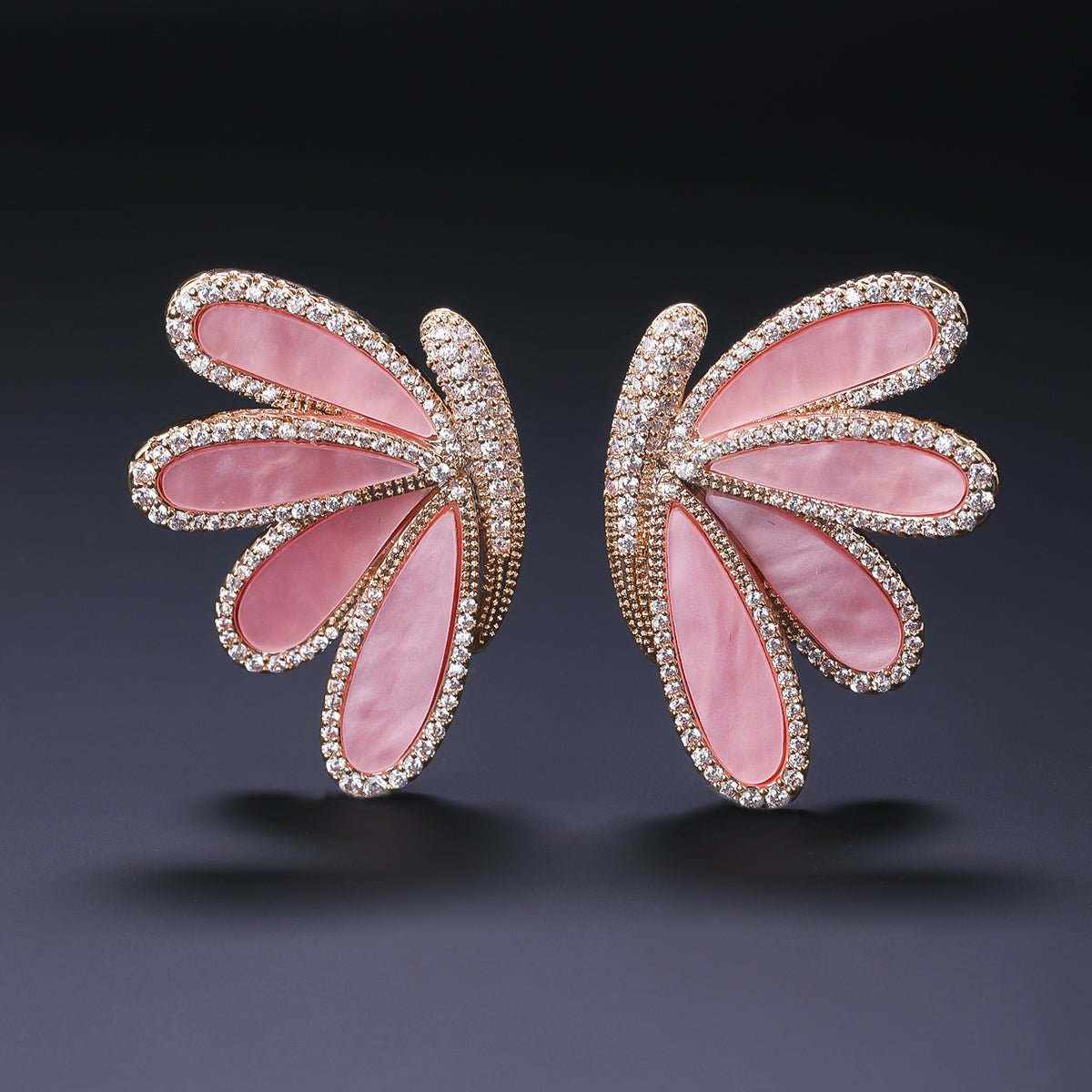 Crystal Lotus Earrings - Voisson