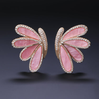 Crystal Lotus Earrings - Voisson