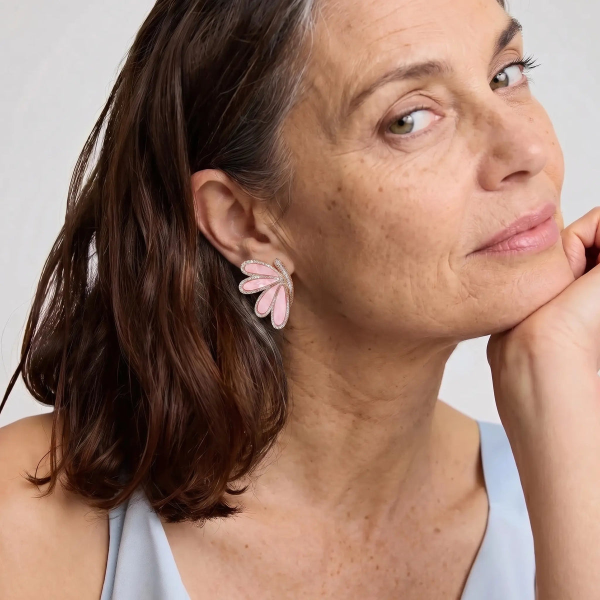 Crystal Lotus Earrings - Voisson