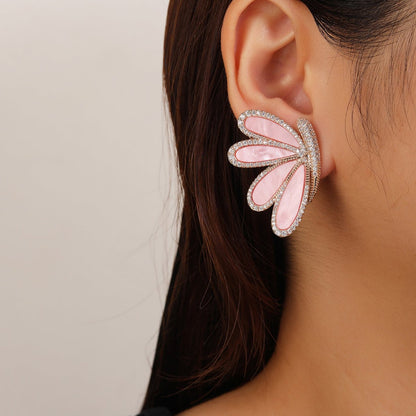 Crystal Lotus Earrings - Voisson