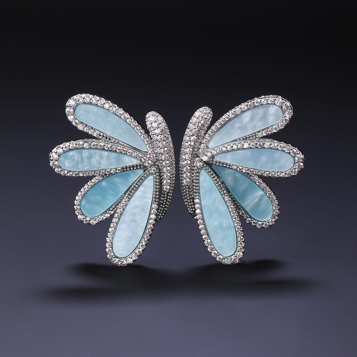 Crystal Lotus Earrings - Voisson