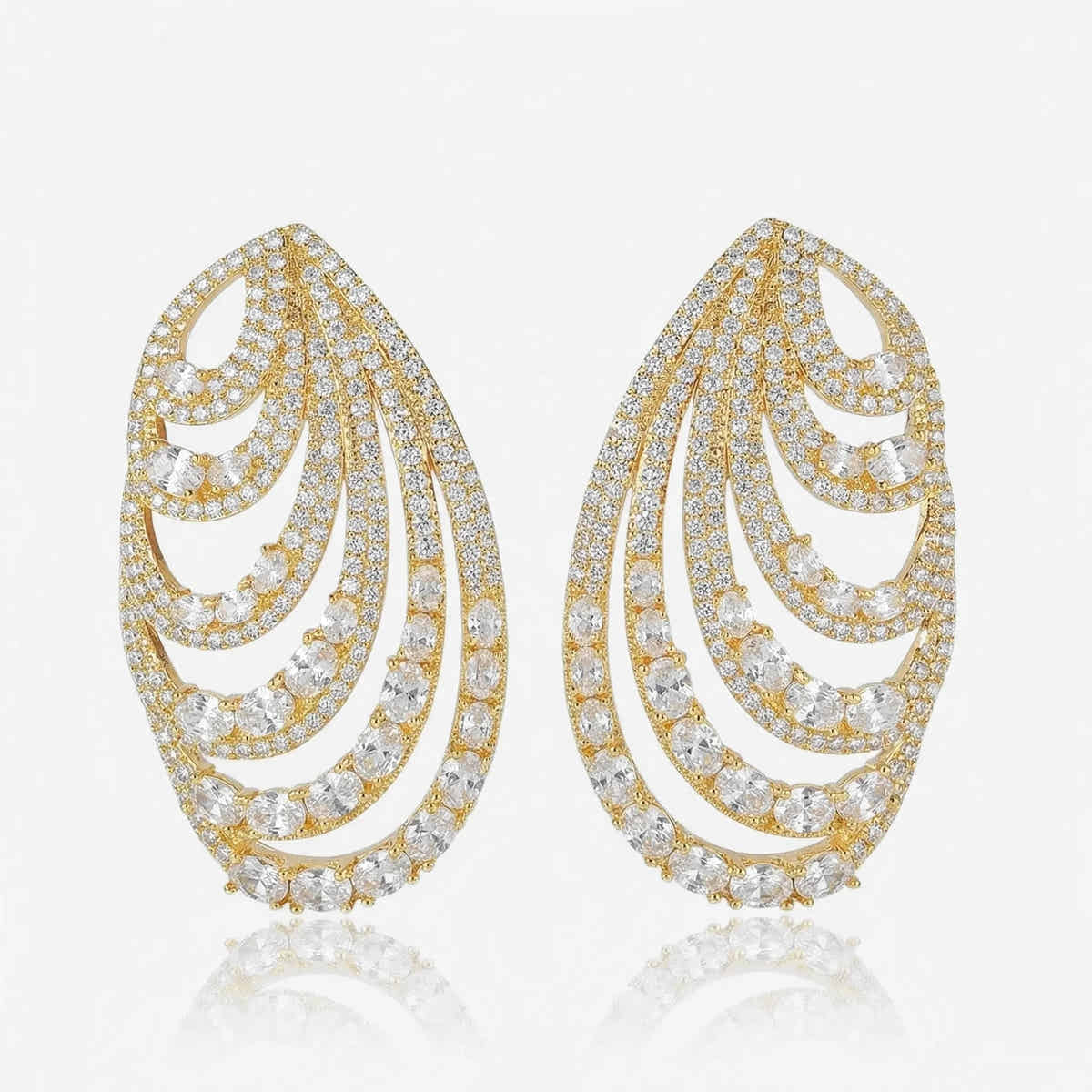 Crystal Opera Cascade Earrings - Voisson