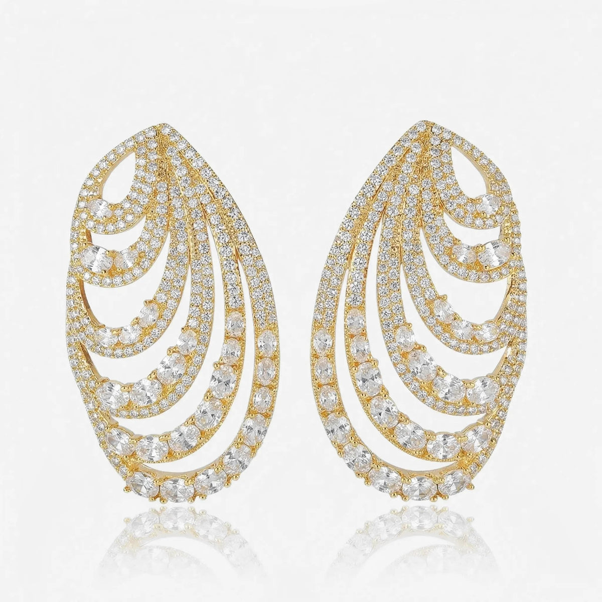 Crystal Opera Cascade Earrings - Voisson