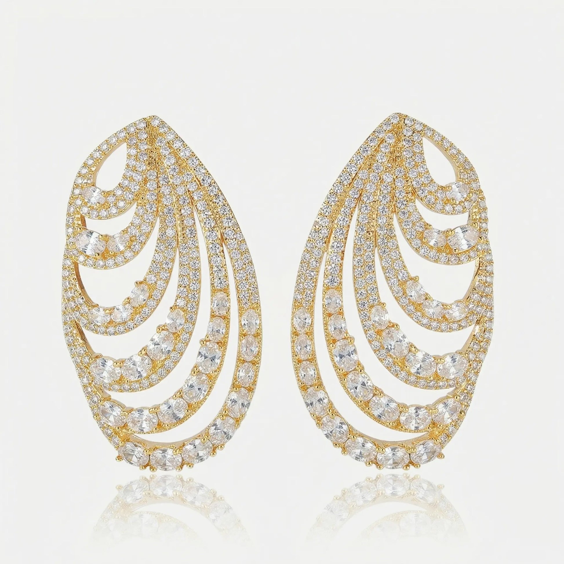 Crystal Opera Cascade Earrings - Voisson