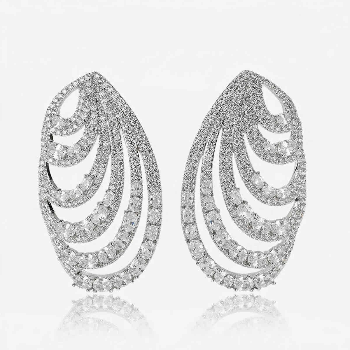 Crystal Opera Cascade Earrings - Voisson