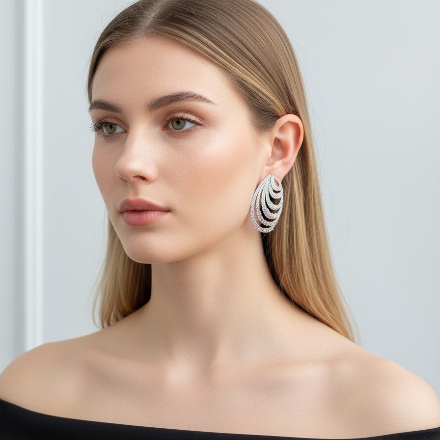 Crystal Opera Cascade Earrings - Voisson