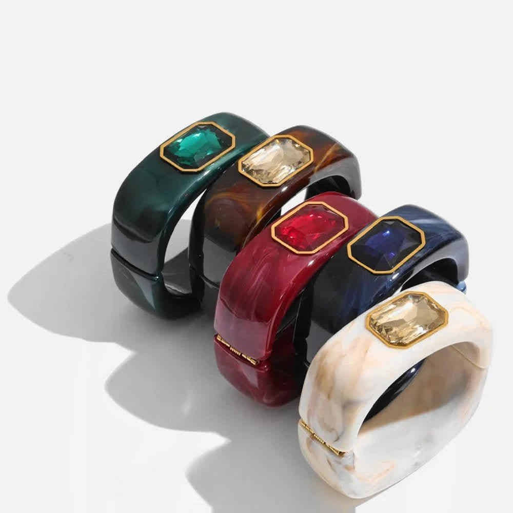 Crystal Square Bangle - Voisson
