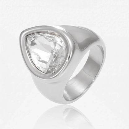 Crystal Teardrop Ring - Voisson