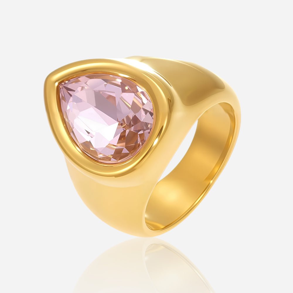 Crystal Teardrop Ring - Voisson