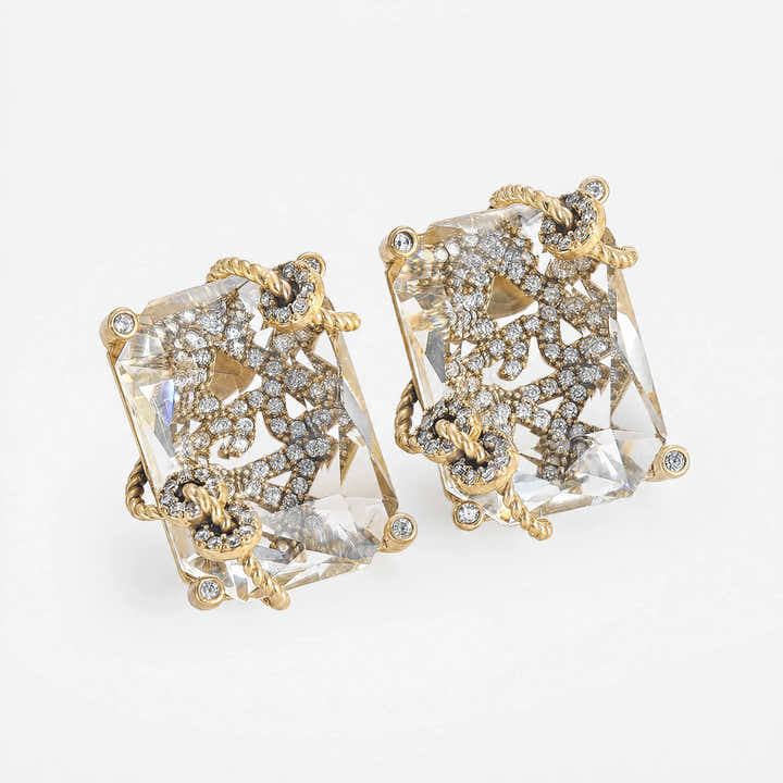 Crystal Vault Vintage Earrings - Voisson