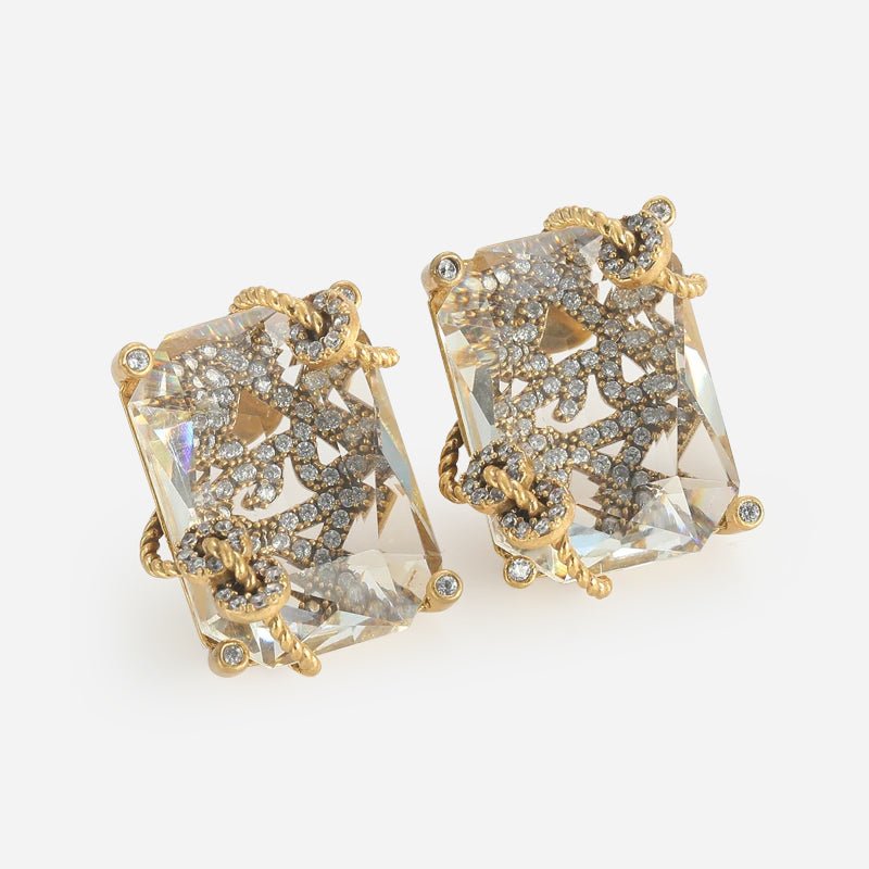 Crystal Vault Vintage Earrings - Voisson