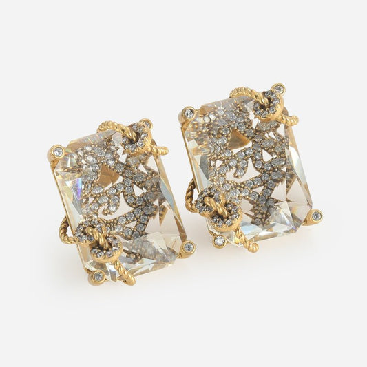 Crystal Vault Vintage Earrings - Voisson