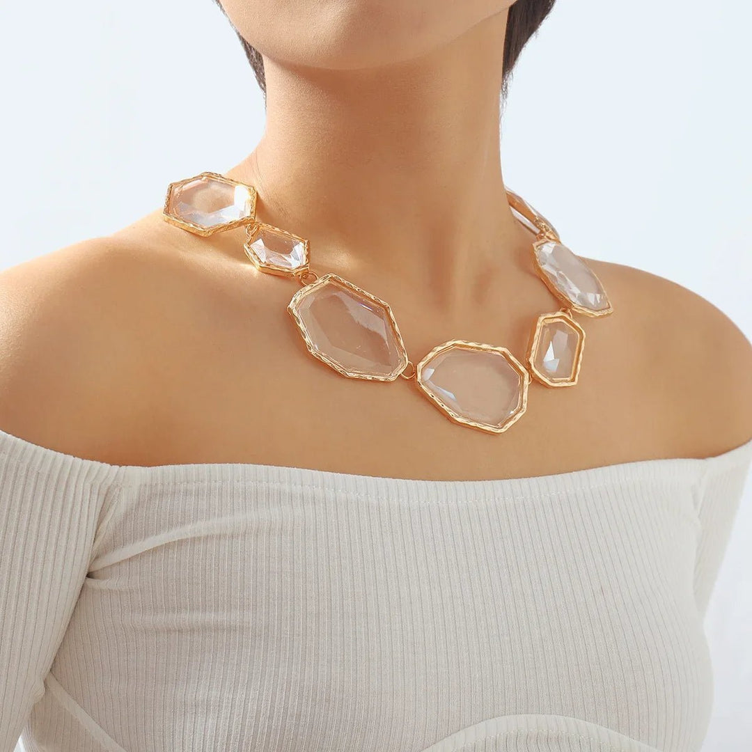 CrystalNova Irregular Chain Necklace - Voisson