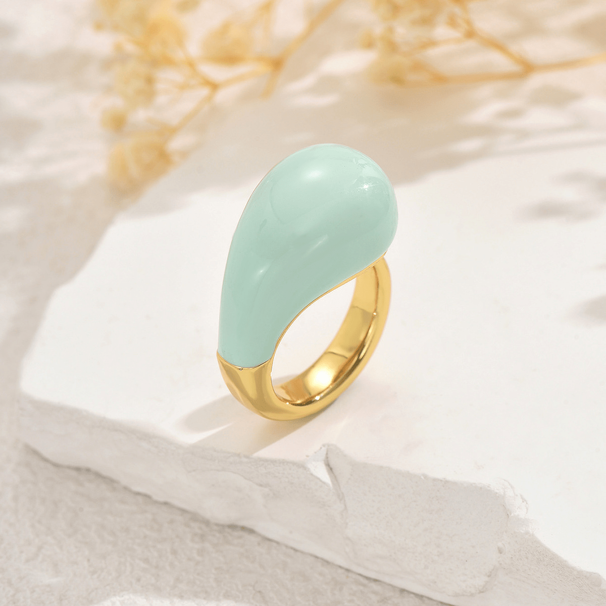 Dew Drop Enamel Ring - Voisson