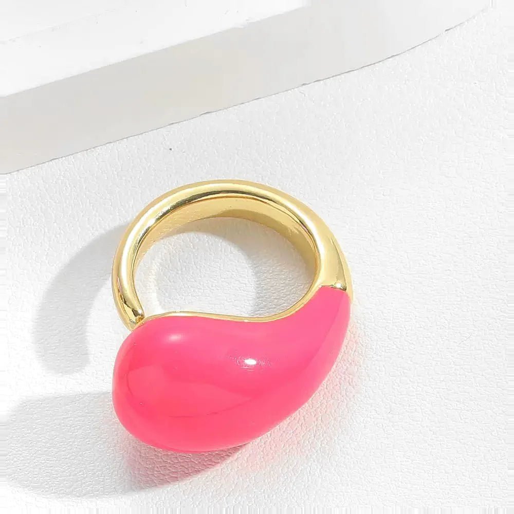 Dew Drop Enamel Ring - Voisson