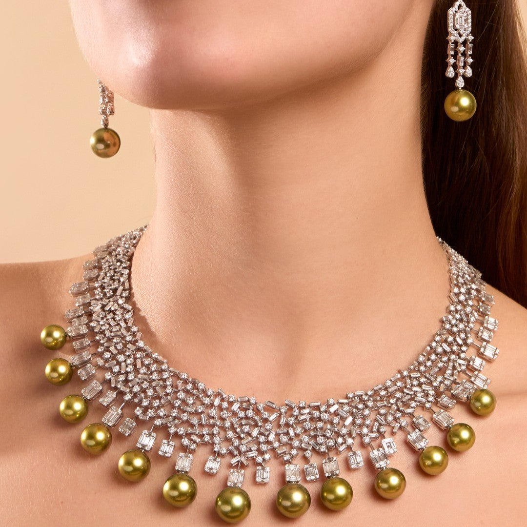 Diamond Mist Pearl Necklace - Voisson