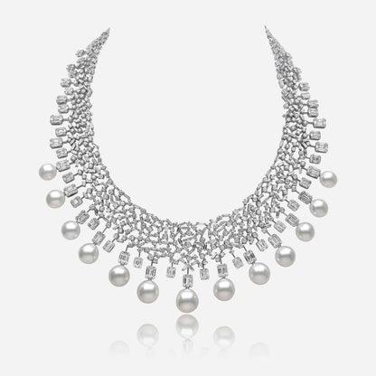 Diamond Mist Pearl Necklace - Voisson