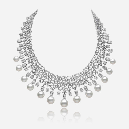Diamond Mist Pearl Necklace - Voisson