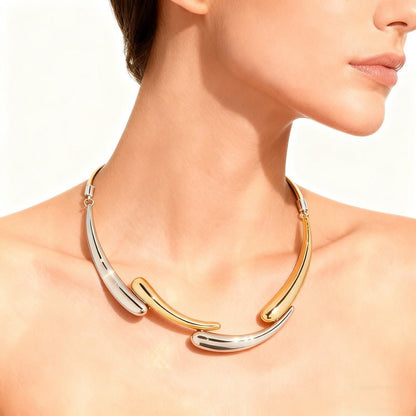 Dual Aura Collar Necklace - Voisson