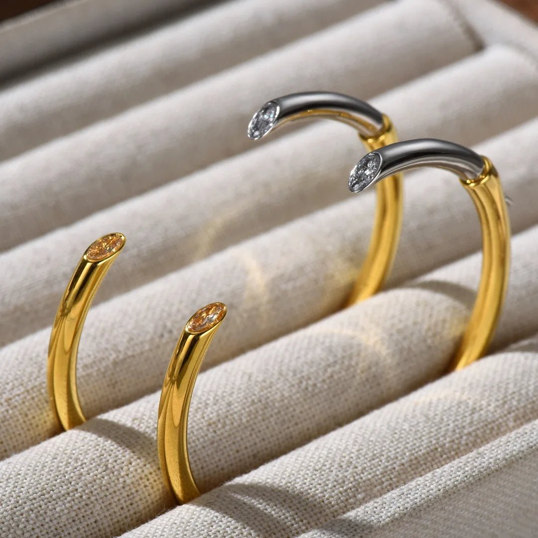 DuoSpark Oversized Hoop Earrings - Voisson