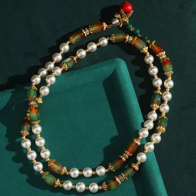 Dynasty Pearl Jade Necklace - Voisson