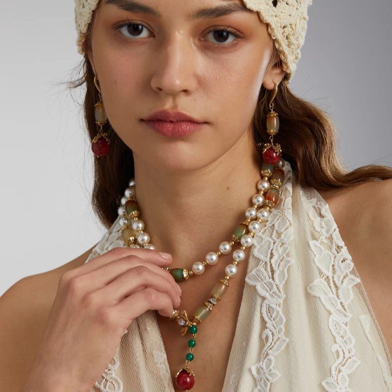 Dynasty Pearl Jade Necklace - Voisson