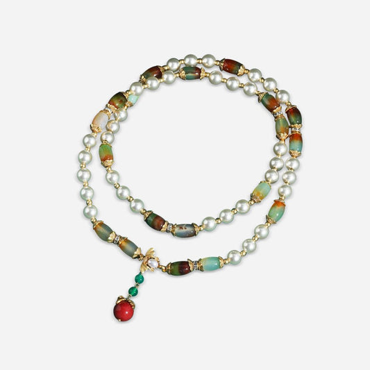 Dynasty Pearl Jade Necklace - Voisson