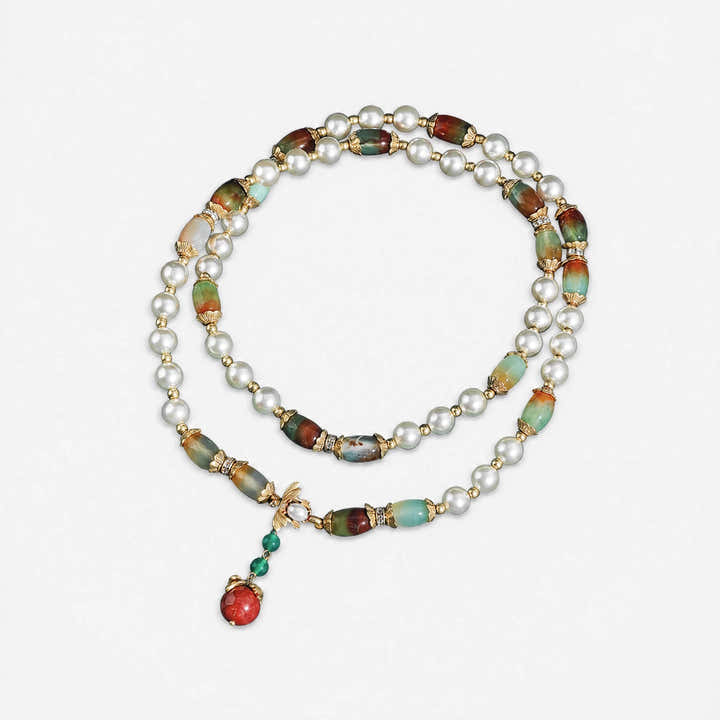 Dynasty Pearl Jade Necklace - Voisson