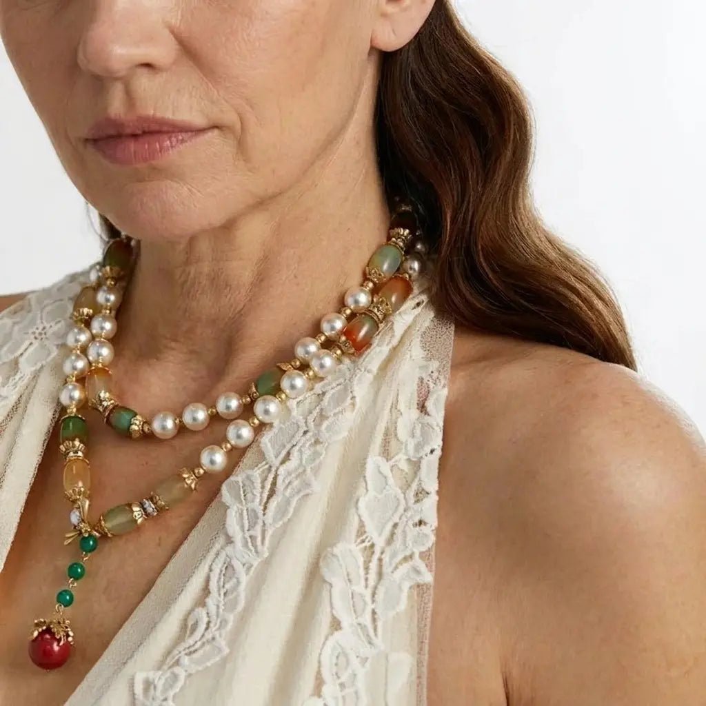 Dynasty Pearl Jade Necklace - Voisson